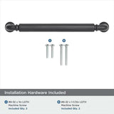 khtumeware 2-Pack Matte Black Heavy-Duty Solid Cabinet Pulls, 12 Inch(305mm) Hole Center, Drawer Pulls, Cabinet Hardware, Suitable for Kitchen Cabinets, Bathrooms and Dressers