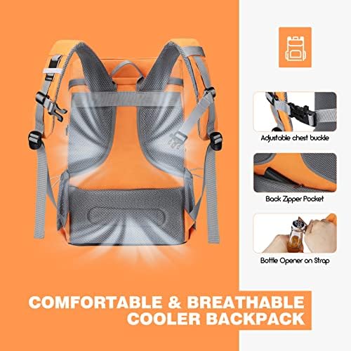 Maelstrom Cooler Backpack - 35/50 Can Insulated Soft Cooler Lunch Bag for Camping, Beach, Hiking & Shopping