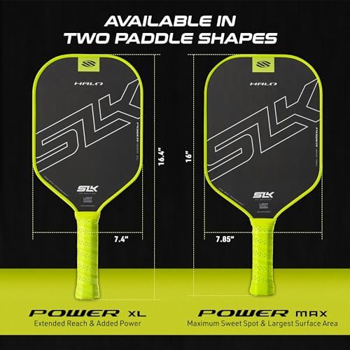 Selkirk Sport SLK Halo Raw Carbon Fiber Pickleball Paddle | Designed in The USA | Choose from The T700 Raw Carbon Fiber Power, The 18k Ultraweave Control, or The Kevlar Linkweave Thermoformed Pro