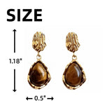 2PCS Maillard Gold Clip On Earrings for Women Dangle Ear Clips Wedding Anniversay Birthday Daily Wear