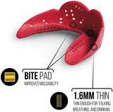 SISU Aero Medium Mouthguard, Neon Flash - 1.6mm Thin - Custom-Molded Fit - Slim Design - Remoldable Up to 20 Times - for Team Sports - Non Toxic