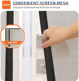 MAGZO Magnetic Screen Door Side Opening, Fits Door Size 72 x 80 Inch, Actual Mesh Size 74" x 81", Fiberglass Net Screen with Strong Magnet for Doorway, Gray