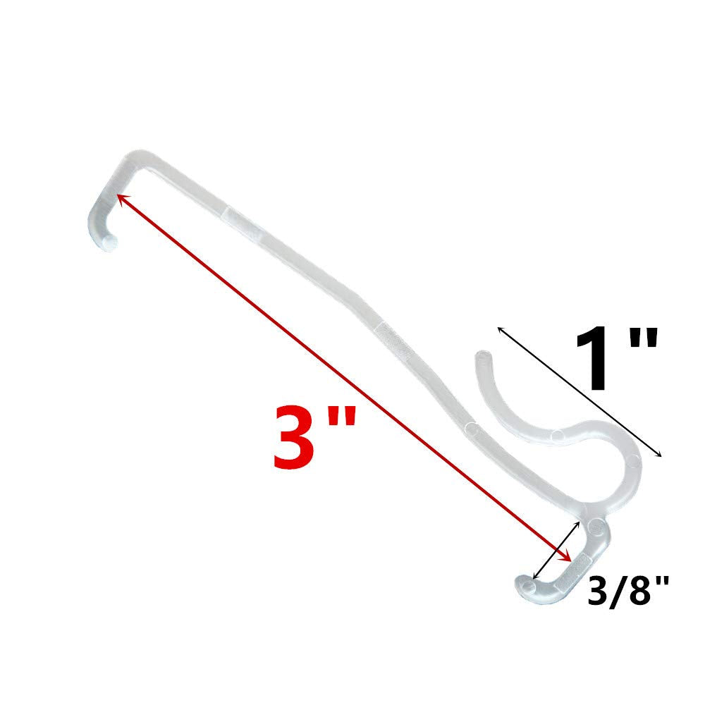 Valance Clips 6pcs 3'' Hidden Clip Clear Plastic for Horizontal Blinds Valance Retainer Holder