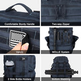 Military Tactical Backpack 50L Large Day Backpack for Men Molle Army 3 Days Assault Pack Bug Out Bag Water Resistant and Heavy Duty Hiking Treeking Rucksack - Dark Blue