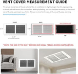 14x8 Vent Cover(Duct Opening Size),Air Return Vent Cover,Flat Vent Cover,Rejillas De Aire Acondicionado para Casa,Return Air Grilles,Outer Dimensions:15.75"Wx9.75"H(14"W x 8"H, Duct Opening)