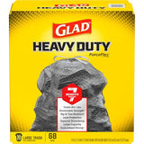Glad Large 30 Gallon Trash Bags, Unscented Heavy Duty Garbage Bags, Forceflex with Drawstring, 68 Count (Packaging May Vary)