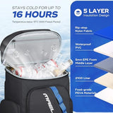 Maelstrom Backpack Cooler,36 Can Cooler Backpack,Soft Cooler Bag Insulated Leakproof,Lightweight Ice Chest Backpack,Travel Cooler Lunch Backpack for Camping,Hiking,Beach,Black