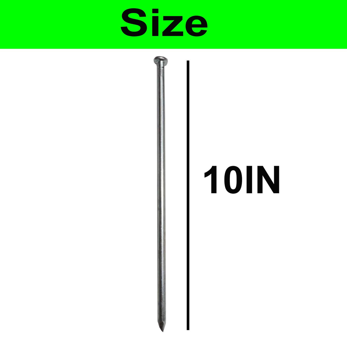 Metal Stakes, 10 Inch 35Pcs Silver Galvanized Landscape Spikes,Garden Nails