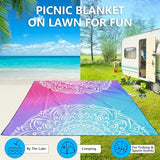 Beach Blanket Waterproof Sandproof Beach Mat 79" X 83" /10'x9'for 2-8 Adults Quick Drying Outdoor Picnic Mat Beach Accessories for Travel, Camping, Hiking