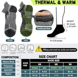 6 Pairs Merino Wool Ankle Hiking Running Socks Compression Support Thick Athletic Low Cut Socks for Women Men