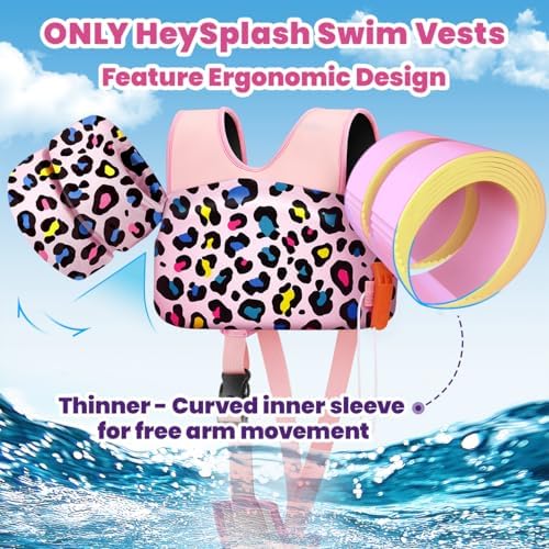 HeySplash Toddler Swim Vest, Toddler Floaties Fit 13-30 Lbs, Puddle Kids Jumper with Adjustable Strap, Pool Float Jacket Arm Floaties Baby Floatie Water Wing, Pool Sea Swimming Aid
