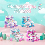SULIFEEL Rainbow Unicorn 4 Size Adjustable Light up Roller Skates for Girls Boys for Kids