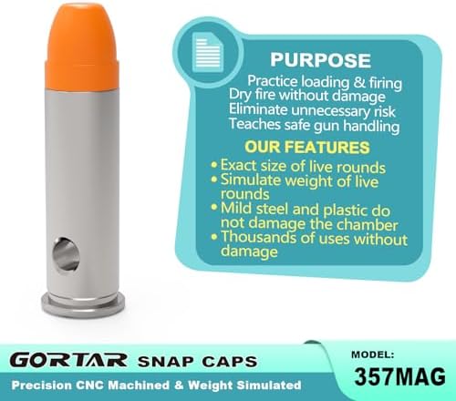 Snap Caps Training Dummy Rounds Practice Safe Loading Firing Close to Real Weight