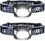 Lepro 320015 Battery Powered Headlamp - 1300Lux Super Bright LED Head Lamp with Red Light, IPX4 Waterproof Headlights for Outdoor Camping, Hiking, Hunting, Power Outages, Emergency, Hurricane, 2 Pack