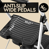 KINGRACK 3 Step Folding Ladder, 900 lbs Load Capacity, Non-Skid Large Pedals, Handrail, Safety Lock, Sturdy Step Stool for Home, Office, Garden, Multi-Purpose, White