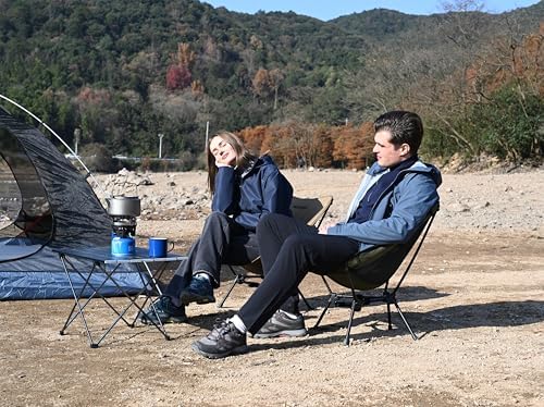 MARCHWAY Lightweight Folding Camping Chair, Stable Portable Compact for Outdoor Camp, Travel, Beach, Picnic, Festival, Hiking, Backpacking, Supports 330Lbs (Green)