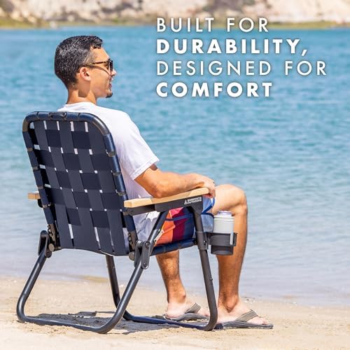 GoSports WOVN Beach Backpack Chair - 9 Styles Available - Premium Folding Camping Chair