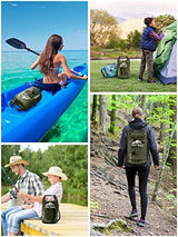 HEETA Dry Bag Waterproof for Women Men, 5L/10L/20L/30L/40L Roll Top Lightweight Dry Storage Bag Backpack with Phone Case for Travel, Swimming, Boating, Kayaking, Camping & Beach, 11 Transparent Colors