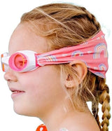 Splash Place SWIM GOGGLES with Fabric Strap - Adult & Kids Swim Goggles - PINKS & PURPLES