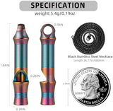 TISUR Titanium Emergency Whistle,EDC Safety Whistles Necklace Loud up to 120db,Survival Whistles for Survival,Hiking,Camping,Pets Training