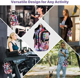 icolor Magnetic Gym Bag Water Bottle Carrier Holder with Phone Pockets & Shoulder Strap,5 Built-in Magnets Gym Bottle Pouch Sleeve,Magnetic Bag Gym Accessories Organizer for Men Women