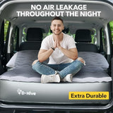 SUV Air Mattress, Ultra-Thick Material Extra-High Car Air Mattress, SUV Mattress for Toyota 4runner, Jeep Wrangler Air Mattress, Car Mattress w/Built-in Pump Inflatable Car Air Mattress Grey