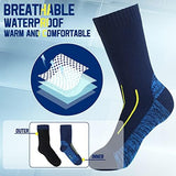 Janmercy 3 Pairs Unisex Waterproof Socks Breathable Knit Socks for Men Women for Hiking Wading Running Skiing, 3 Colors
