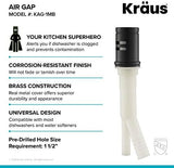 KRAUS Dishwasher Air Gap in Matte Black, KAG-1MB