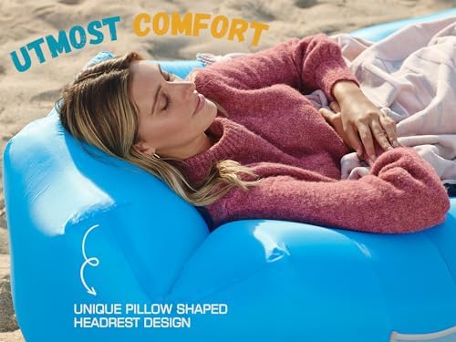 WEKAPO Inflatable Lounger Air Sofa Hammock-Portable,Water Proof& Anti-Air Leaking Design-Ideal Couch for Backyard Beach Traveling Camping Picnics & Music Festivals