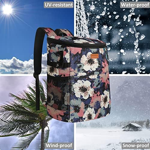 Camping Cooler Backpack 30 Cans, Soft Backpack Coolers Insulated Leak Proof Travel Cooler Bag Waterproof Lunch Picnic Beach Work Trip Thermal Bag Drink Beverage Beer Bag Cooler