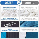 Down Sleeping Bag for Adults 0°F 10°F 15°F 20°F Backpacking Sleeping Bag for Cold Weather with Compression Sack