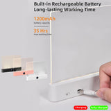 Book Light, Rechargeable Clear LED Flat Book Lights for Reading in Bed at Night with 3 Colors & Timer, Dimmable Panel Plate Book Lamp Full Page Light, Bookish Gifts for Women Readers Kids Book Lovers
