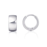 Limerencia Implant Grade Titanium Chunky Wide Huggie Hoop Earrings,Silver