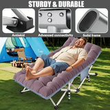 Oversize Camping Cot Extra Wide 32" Cots for Sleeping with Comfortable Mattress for Adults XXL Cots for Camping Folding Camping Bed Heavy Duty Guest Bed with Carry Bag for Indoor Outdoor Easy Setup