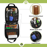 Hanging Camp Utensil Organizer with Towel Paper Holder, Portable Camping Kitchen Cookware Bag for Knives, Forks, Spoons & More, Outdoor Cooking Tools Storage Box for Travel & Hiking, Bag Only