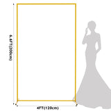Wokceer Wedding Arch Backdrop Stand 6.6x4 FT Square Wedding Arches for Ceremony Gold Metal Balloon Arch Frame for Wedding Birthday Party Garden Arbor Anniversary Event Christmas Decor
