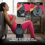 Hip Thrust Belt For Dumbbells Heavy, Kettlebells, Plates Up to 500 LBS, Hip Thrust Band for Women/Men, Double Hook & Loop Booty Builder, Glute Workout Equipment for All Shapes, Both Home/Gym.