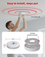 KIMROG 10-Year Sealed Battery 2-in-1 Smoke & Carbon Monoxide Detector Alarm | Home/Garage Combo CO & Smoke Alarm Detector with Backlit LCD Display & V-0 Flame-Retardant Housing(2-Pack)
