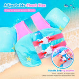 NEMONE Toddler Swim Vest for 22-70 lbs Kids Floaties Swim Jacket with Arm Water Wings for Girls Boys 2 3 4 5 6 7 Years Old Sea Beach Pool