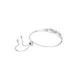 Swarovski Constella bangle, Crystal pearl, Round cuts, clear, Rhodium finish