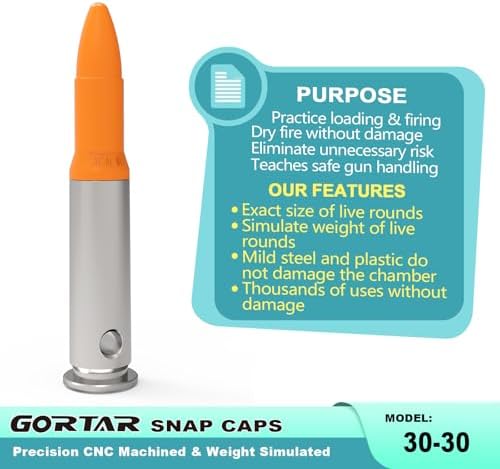 Snap Caps Training Dummy Rounds Practice Safe Loading Firing Close to Real Weight