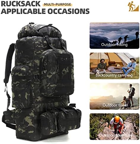 100L Camping Hiking Backpack,Molle military Tactical rucksack backpack,Waterproof Lightweight Hiking Backpack