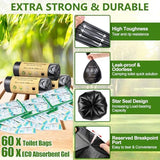 BLIKA Camping Toilet Bags Eco Absorbent Gel Set, Portable Toilet Bags with Gel, 8 Gallon, 30 Liter, Heavy Duty 1 Mil, Toilet Replacement Bags with Toilet Powder for Camping Outdoor Hiking