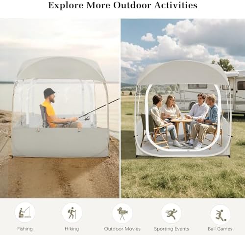 Sports Tent, Instant Weather Proof Clear View Bubble Tent with Carry Bag, Portable & Foldable Pop Up Tents Shelter for Watching Sports Events, Camping, Fishing