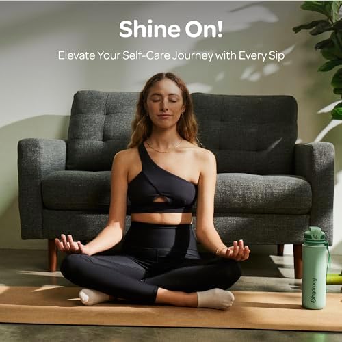 Hydracy Water Bottle with Time Marker -Large BPA Free Water Bottle & No Sweat Sleeve -Leak Proof Gym Bottle with Fruit Infuser Strainer & Times to Drink -Ideal for Fitness Sports & Outdoors