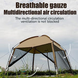 GVDV Screen House Tent 11x11 Ft Mesh Net, Outdoor Camping Screen Room Sun Shade Gazebo Shelter Included Carry Bag, Easy Setup & Waterproof, Perfect for Family Picnic, Backyards, BBQ and Party