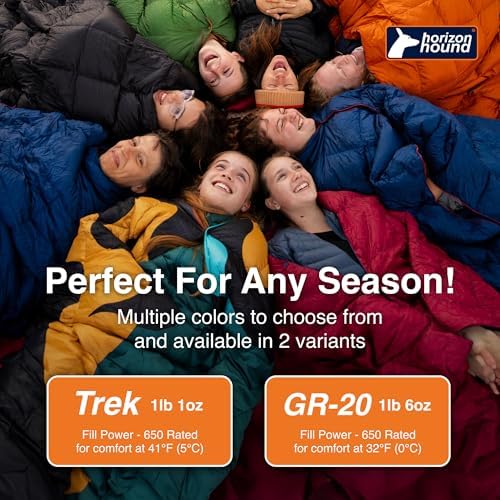 Horizon Hound Down Camping Blanket - Outdoor Travel Quilt | Sustainable, Insulated, Lightweight & Warm Gear for Sleep, Camping, Stadium, Hiking & Festivals | Water Resistant, Packable & Compact