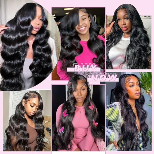 12A Human Hair Bundles Body Wave Bundles Human Hair 18 20 22 Inch 100% Unprocessed Brazilian Virgin Hair Body Wave 3 Bundles Deals Real Human Hair Extensions For Black Women Natural Black