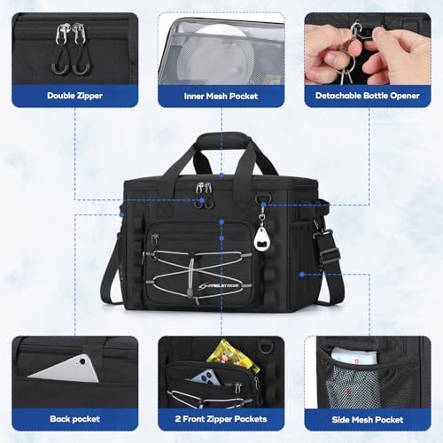 Maelstrom Soft Sided Cooler Bag, 30/40 Can Collapsible Insulated Ice Chest, Large Leakproof Camping & Travel Cooler for Kayaking & Beach