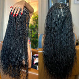 AIVICO Super Wave Bulk Human Hair 100% Unprocessed Brazilian Virgin Human Hair Extensions Bundles for Braiding Hair Wet and Wave Micro Human Hair(1Pack-4PCS, 18inch Natural Black)